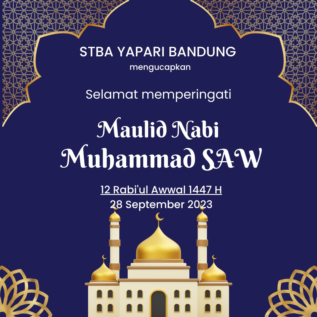 STBA Yapari-ABA - Selamat Merayakan Maulid Nabi Muhammad SAW